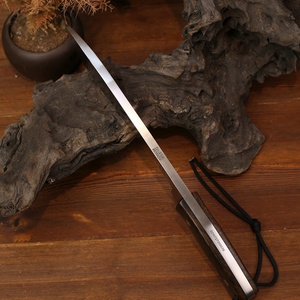 Cuchillo de Bolsillo Táctico Recto de Acero Inoxidable de Alta Calidad con Mango de Madera G10 y Funda de Plástico para Supervivencia al Aire Libre - Product Image 4