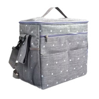 Sac à bandoulière rétro multifonctionnel pour poussette, sac de maman avec fermeture éclair, sac de rangement suspendu fonctionnel pour l'extérieur, vente en gros