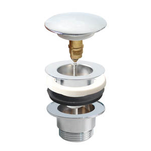 WaiiHO 17 - Tapón de desagüe emergente de latón cromado de cabeza grande, diseño moderno, colador para lavabo, pulido, para hoteles - Product Image 2