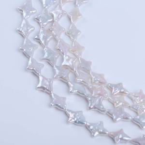 Perles d'eau douce en forme baroque, aquaculture, perles en vrac, étoile carrée, trou droit, chaîne pour accessoires de bijoux DIY - Product Image 2