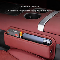 Organisateur de Siège Auto en Cuir Multi-Fonctionnel pour Espaces Vides, Boîte de Rangement Latérale pour Voiture, Marque MB, 1 à 3 Compartiments