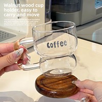 Ventes en gros d'usine de tasses en verre fabriquées en verre borosilicate de haute qualité résistant à la chaleur, adaptées pour le café et les jus de fruits