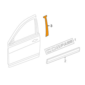 Pegatinas para Ventanas 05116388AA de Vinilo Autoadhesivas Estáticas Rectangulares con Impresión Digital para Jeep Compass Patriot - Product Image 4