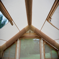 Grand abri de camping familial imperméable et portable avec auvent pour 4 à 6 personnes, installation facile, cabane pour les voyages et les pique-niques, tente gonflable