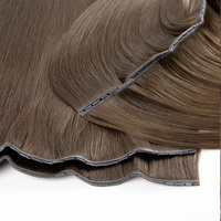 Extensions de cheveux humains Genius PU Butterfly Hole Weft, blond russe ondulé, cheveux Remy, trame papillon