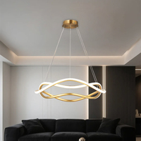 Lustres LED modernes en aluminium pour appartement, hôtel, éclairage, fabrication OEM