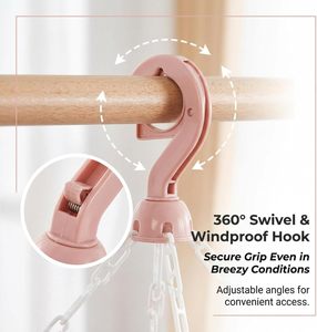 Hot Selling Petal Shape Multifunctional Plastic Sock Drying Hanger with 12pegs - Product Image 4