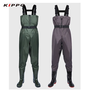 Kippo Luxe vente en gros Nylon imperméable Wading bateau pêche protège-poitrine avec bottes <span class=keywords><strong>chasse</strong></span> combinaison chaussures - Product Image 3