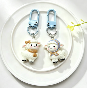 Cute Cartoon Little Sheep Mikko Plastic <strong>Keychain</strong> Bag Pendant Couple Best Friend Cold Black and White China <strong>Bulk</strong> Pack Gift - Product Image 5