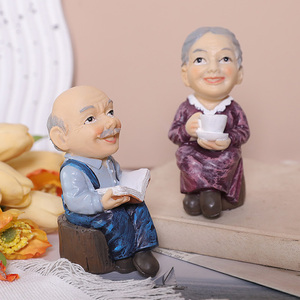 Europa América decoración del hogar resina arte popular abuela abuelo abuela regalos regalo de cumpleaños para ancianos amor - Product Image 6