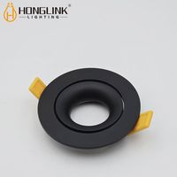 Luminaire encastré réglable vers le bas Led plafond Spot lampe cadre Gu10 support de lampe Mr16 Gu10 Downlight boîtier noir mat