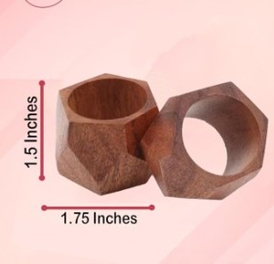 Juego de 6 Anillos Porta Servilletas de Madera Vintage Hechos a Mano, Hebillas Decorativas para Servilletas para Hotel o Restaurante, Precio de Fábrica Accesible - Product Image 4
