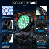 Projecteur LED RGBW Slim 180W IP65 Étanche pour Scène DMX512