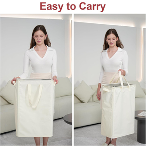 Cesto de Ropa Sucia Plegable de Tela CF, Cesto de Lavandería Delgado con Asas para Baño o Lavadero - Product Image 2