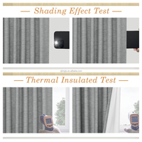 Rideaux occultants en jacquard tissé 100% polyester, économie d'énergie, isolation thermique, imperméables, ignifuges, microfibre noire