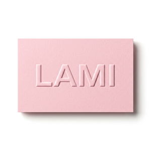 Biglietto da Visita di Lusso Rosa con Lamina Oro per Truccatrici, con Logo 3D Goffrato e <span class=keywords><strong>Carta</strong></span> Spessa Premium per Branding Estetico - Product Image 3