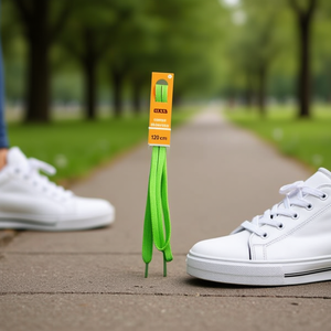 Laccio per Scarpe Ilan 120 Cm Verde Piatto per Sneakers - Product Image 3