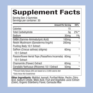 OEM Mantarlı Sakız Takviyesi Reishi, Corydalis, Safran, Çarkıfelek Çiçeği, GABA, Papatya ile Sakinlik, Dinlenme ve Ruh Hali Desteği - Product Image 2