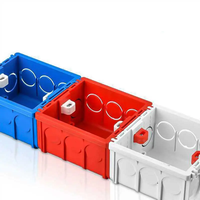 Boîte de jonction interne réglable pour interrupteur et prise de type 86, boîte de jonction inférieure pour câblage blanc, rouge, bleu