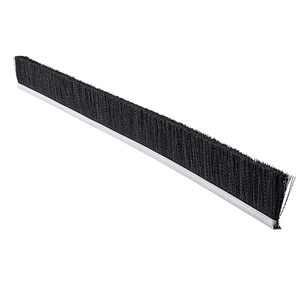 F-Vorm Aluminium Base Zwart Nylon Haren Borstel <span class=keywords><strong>Strip</strong></span> Voor Deur Window - Product Image 6
