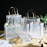 Cadeau de Noël Sac fourre-tout transparent Maquillage Sac cadeau Cadeau Emballage de bonbons en plastique Emballage de sac d'abrazine à la main