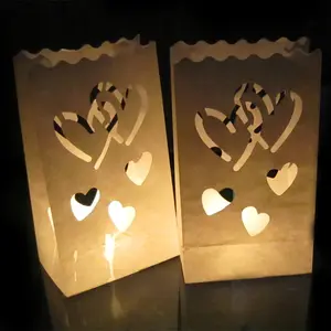 Tas Kertas Hadiah Modis Tas Lilin Kertas Tahan Api untuk Dekorasi Ulang Tahun