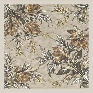 70x70cm Vintage Autumn Leaf Digital Print Polyester Satin <b>Square</b> <b>Scarf</b> Retro Botanical Neck <b>Scarves</b> for Casual & Formal Use - Product Image 1