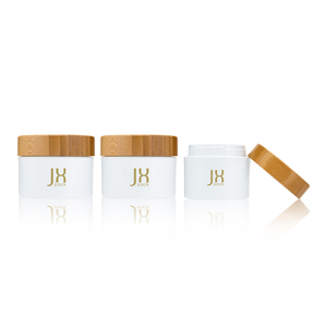 Envases de Tarro de 50 g, 110 g, 200 g, 200 ml, 6.6 oz para Manteca Corporal, Recipientes de Plástico Reciclable con Tapa de Bambú - Product Image 1