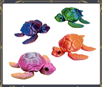 Modèle de tortue imprimé en 3D avec articulations mobiles, décoration de bureau créative, cadeaux de vacances faits à la main pour les modélistes