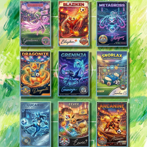 โปสเตอร์การ์ตูนโปเกมอน ซอกเกอร์ อาร์ตบอร์ด ชิคิชิการ์ด เกนการ์ อีวุย ชาร์แมนเดอร์ ฟุตบอล กีฬา ของสะสม ตกแต่งผนัง - Product Image 1