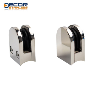 <span class=keywords><strong>Abrazadera</strong></span> para Vidrio AISI304/316, <span class=keywords><strong>Abrazadera</strong></span> para Vidrio Pequeña Tipo "D" con Respaldo Redondo - Product Image 1