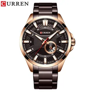 Famous Brand Curren Horloges 8372 Hoogwaardige Stalen Herenhorloge Kalender Casual Horloges Met Japan Beweging