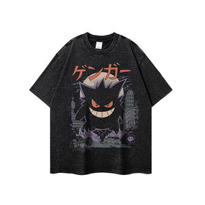 T-shirt a maniche lunghe da uomo con stampa <span class=keywords><strong>anime</strong></span> hip-hop giapponese, lavabile, stile retrò, vestibilità ampia, a maniche corte - Product Image 6