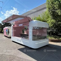 Camions-restaurants entièrement équipés, chariots mobiles extérieurs pour la vente de glace et de café, et remorques alimentaires entièrement équipées