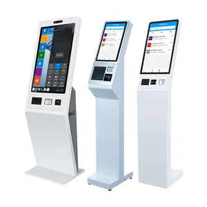 Smart Kiosk Display pubblicitario LCD verticale pannello interattivo Digital Signage Totem Touch Screen da pavimento con stampante