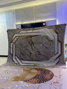 Tappeto in velluto di cristallo <span class=keywords><strong>antiscivolo</strong></span> tappeto persiano personalizzato stampato area coperta per soggiorno su misura in marmo design di <span class=keywords><strong>grandi</strong></span> dimensioni - Product Image 3