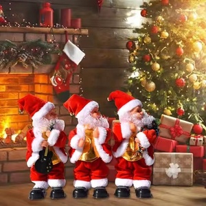 Électrique Père Noël dansant avec de la <span class=keywords><strong>musique</strong></span> <span class=keywords><strong>Twerk</strong></span> ing Père Noël jouer de la guitare secouer les hanches fesses cadeaux ornement de Noël - Product Image 6