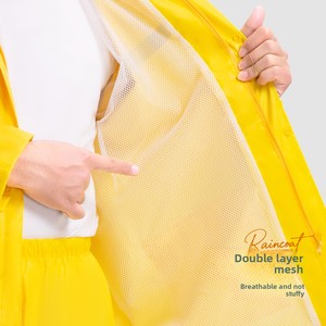 <span class=keywords><strong>Combinaison</strong></span> <span class=keywords><strong>de</strong></span> <span class=keywords><strong>pluie</strong></span> réfléchissante en deux pièces, imperméable et respirante, ensemble veste et pantalon pour adultes, pour le cyclisme et la randonnée en plein air - Product Image 2