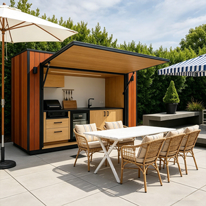 Ensemble de cuisine extérieure YardLux <span class=keywords><strong>BBQ</strong></span> Shed - Aluminium écologique <span class=keywords><strong>portable</strong></span>, comprend une cuisine, un barbecue, un grill de porte-bagages, durable pour l'extérieur - Product Image 3