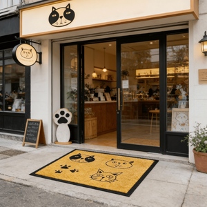 Tapis d'entrée commercial épaissi anti-dérapant et anti-décoloration avec logo <span class=keywords><strong>immobilier</strong></span> pour hall de réception et entrée de bâtiment commercial - Product Image 1