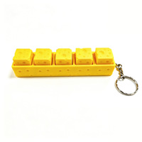 Modern Minimalist Style 3D-printed PLA Cheese-Shaped Stress-relief Desk Toy Keychain