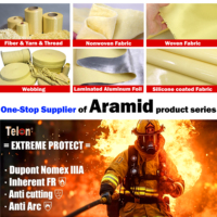 Tissu en fibre d'aramide haute résistance, résistant aux impacts, balistique, 275 g/m², Kevlar, tissu tissé en para-aramide pour gilet, casque, vêtements