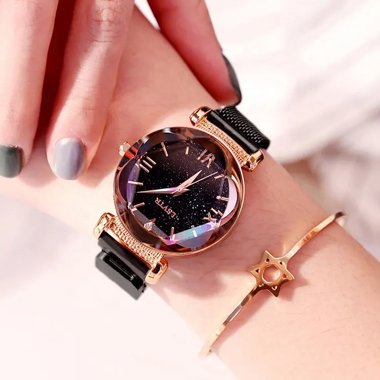 High Fashion Women Watch Gift Set Starry Ladies Mechanical Watch Woman