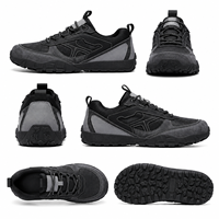 Chaussure de marche décontractée pour homme, personnalisée OEM, avec tige en microfibre, embout renforcé, languette de traction, semelle extérieure antidérapante à crampons et col rembourré