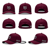 Casquette de golf avec trous découpés au laser, logo brodé en tissu éponge, visière en corde, respirante, protection solaire, réglable, unisexe, Injae