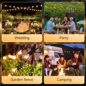 Lampu Natal Gantung Plastik Tahan Air G40 yang Dapat Disambungkan, Colokan EU, Lampu Bola Gaya Edison, Lampu Patio Bola, Lampu String LED - Product Image 6