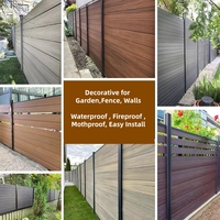 Clôture moderne en WPC noir et gris, imperméable, anti-termites, composite bois-plastique, panneaux muraux extérieurs pour salle de bain, utilisation en extérieur, jardin, 5