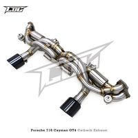 Système d'échappement à soupapes personnalisé pour Porsche 718 Cayman GT4 Spyder GTS 4.0L, silencieux cat-back en acier inoxydable SS304, performance améliorée 982
