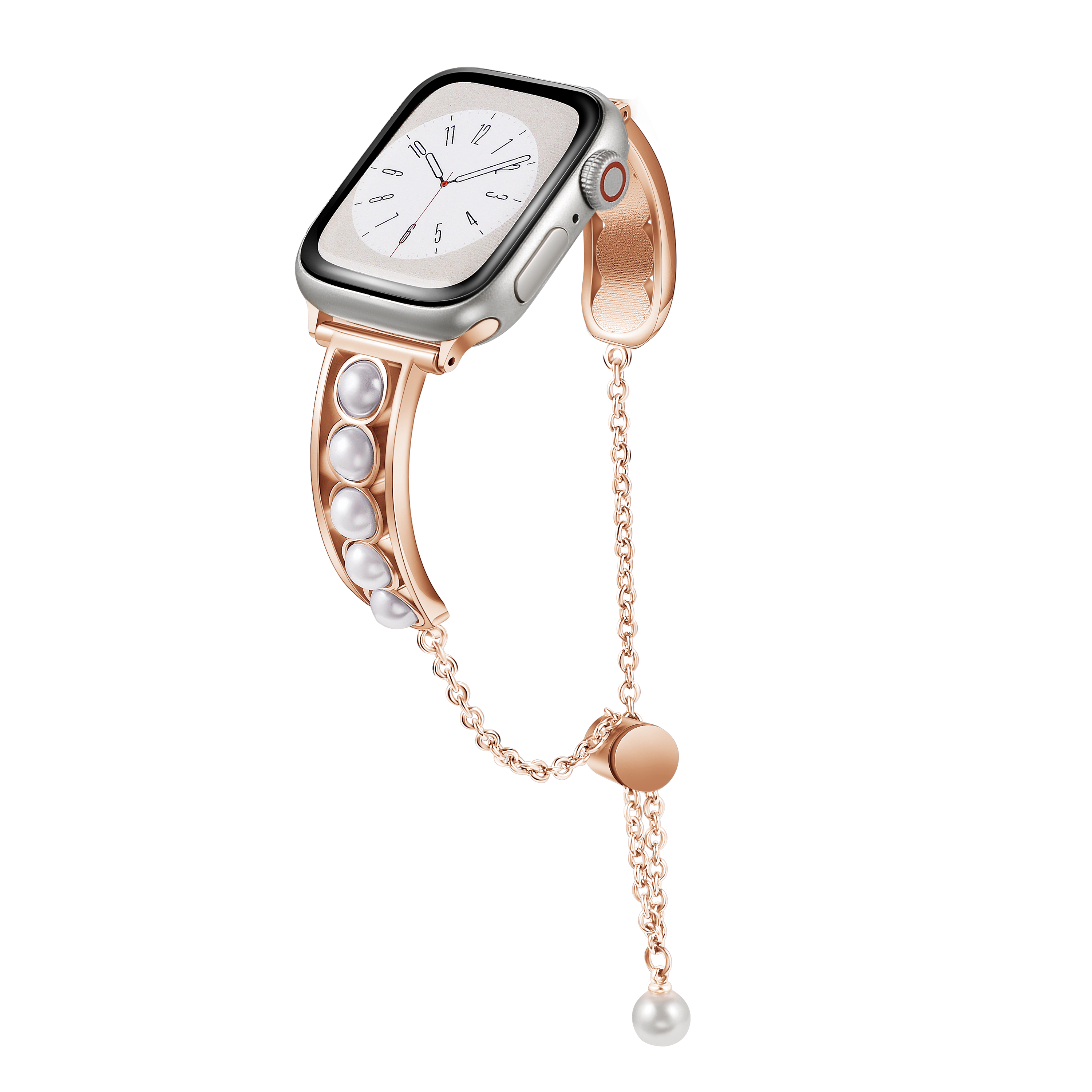 Fashionable Women Strap for IWatch Series 7 Luxury Stainless Steel Metal Bracelet Strap for Apple Watch Bands