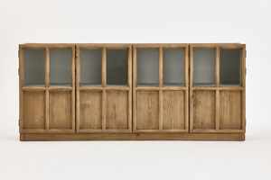 <span class=keywords><strong>Mobile</strong></span> in Legno Massello Scuro Stile Country Francese, Design Vintage con Ante in Vetro, Arredamento per Soggiorno in Legno Massello Recuperato - Product Image 2